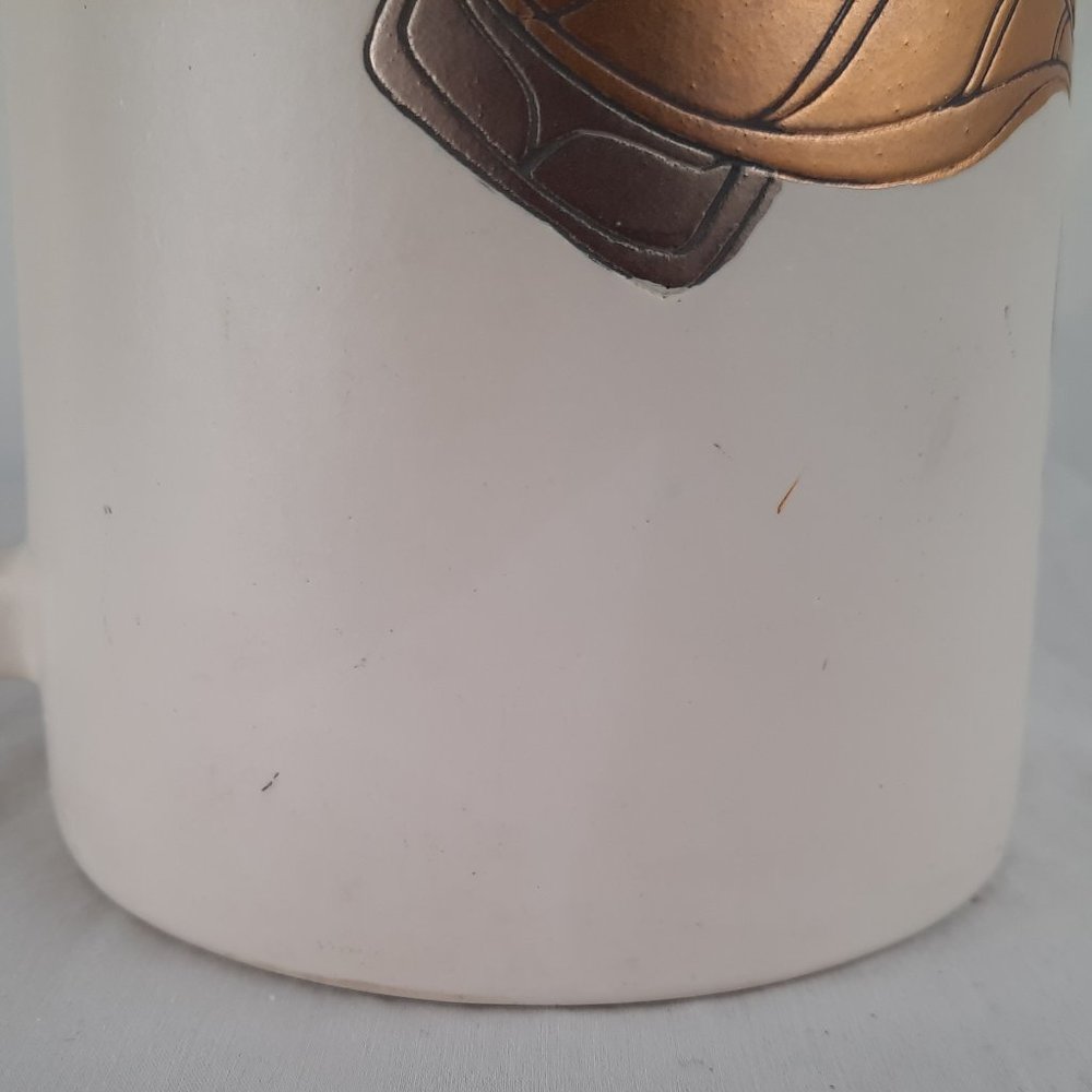 RARE FIND Sascha Brastoff Coffee Carafe gold/silver NW American native motif - Picture 11 of 11
